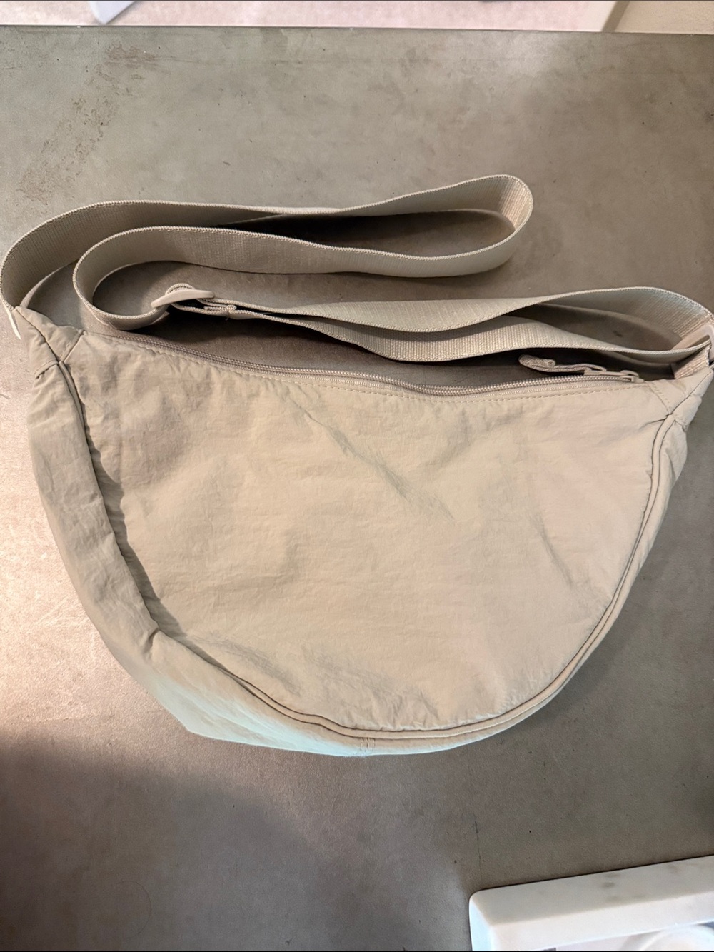 Neutral Beige Crossbody Sling Bag